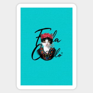 Acqua TXB back Cat Frida Cathlo version of - Frida Kahlo Sticker